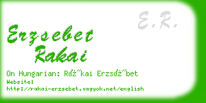 erzsebet rakai business card